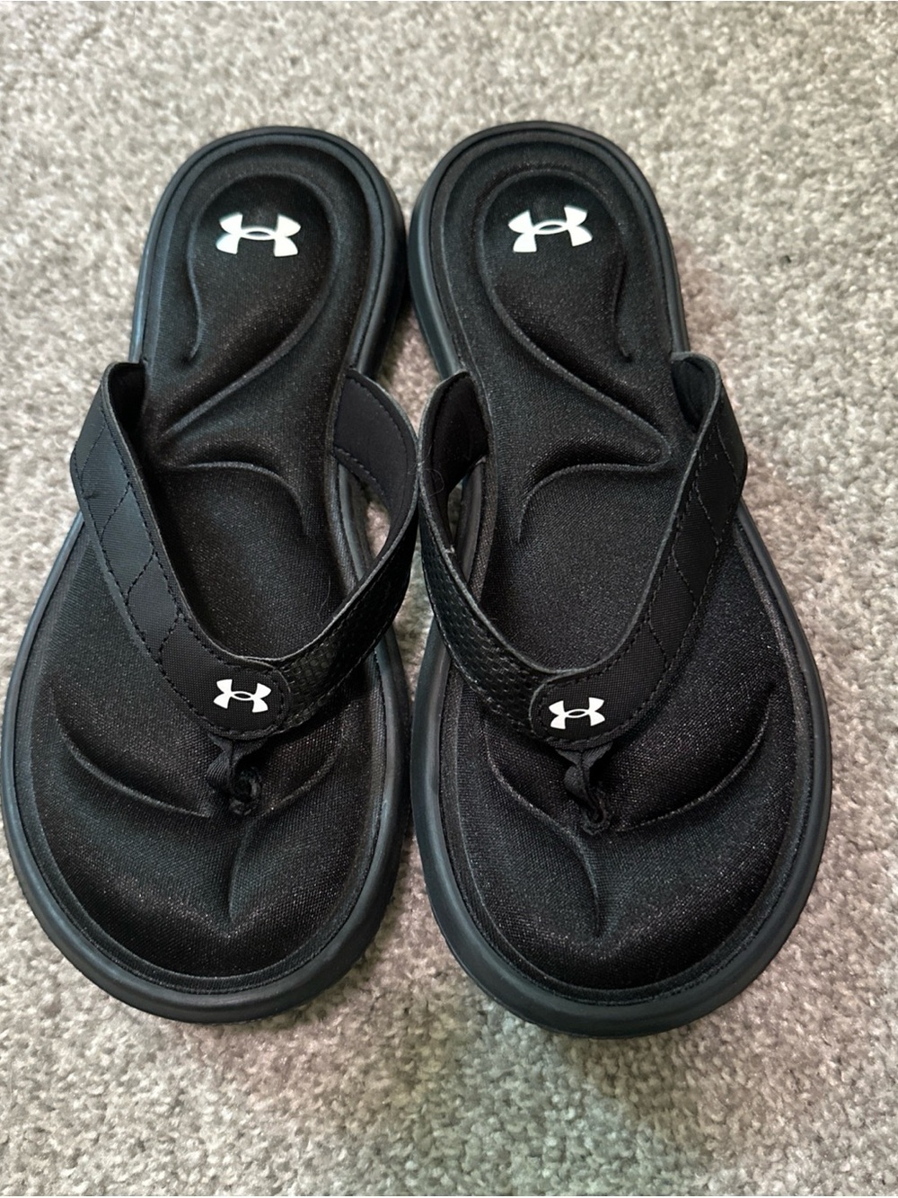 Under Armour Black Women's Cushioned Thong Sandals
